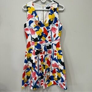J Crew Floral A-Line Dress Women’s Size 4